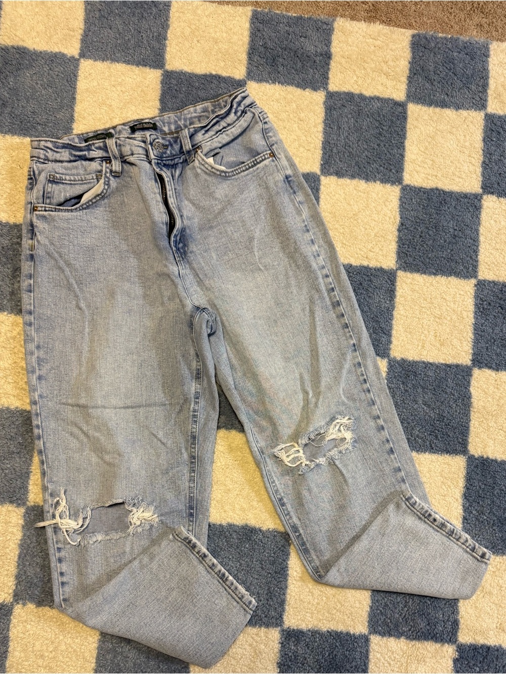 wild fable Light Blue Distressed Boyfriend Jeans